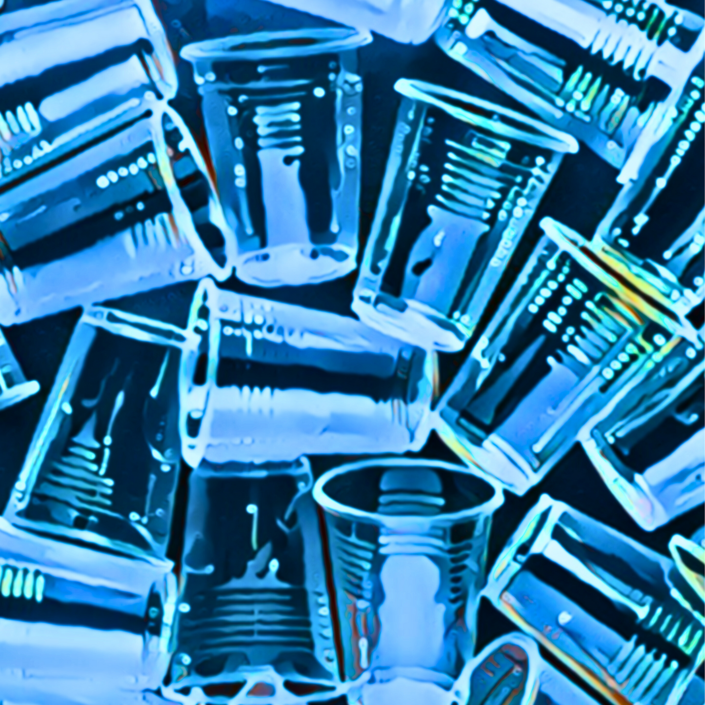 PLASTIC PICNIC BLUES - SUPcycled UPF 50+ crop