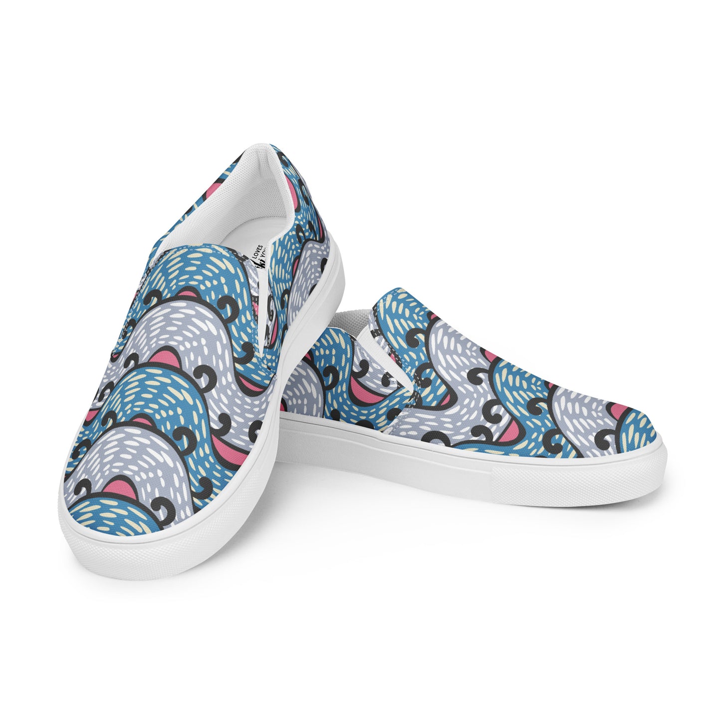 WAVES OF WAVES women’s canvas slip ons