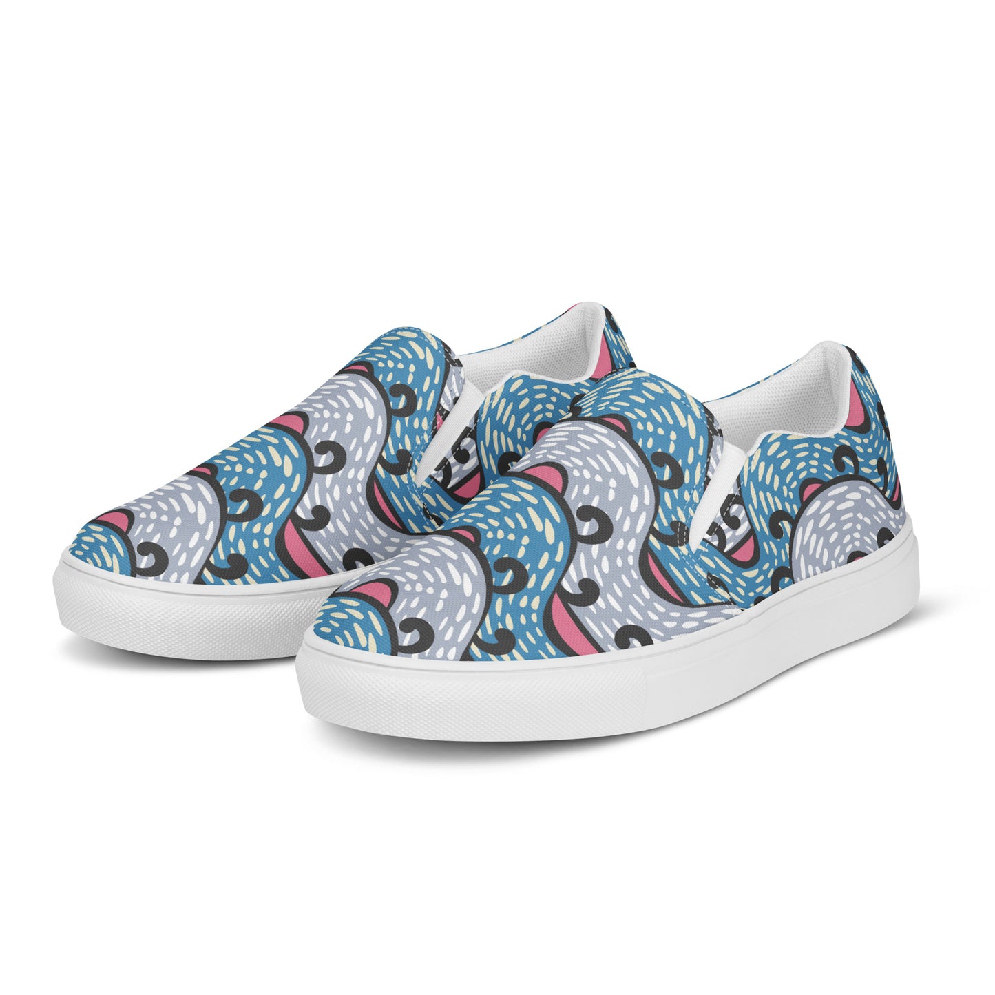 WAVES OF WAVES women’s canvas slip ons