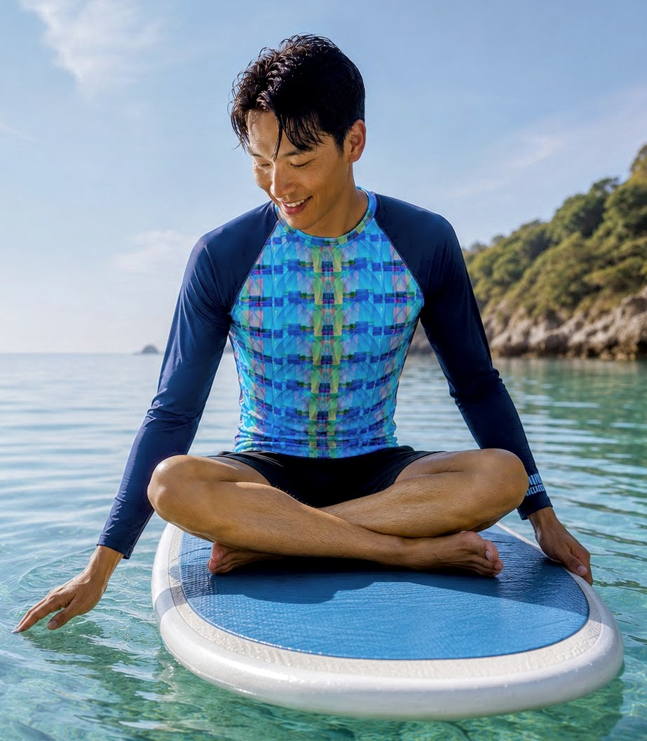 BYOB • Rashguard • Men • Blue Sleeves