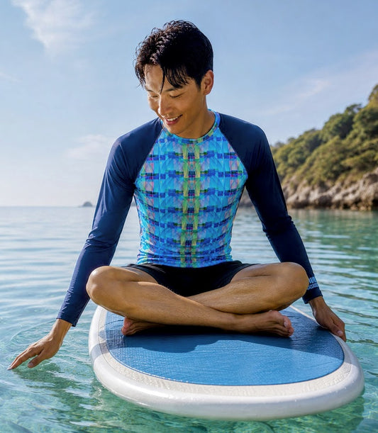 BYOB • Rashguard • Men • Blue Sleeves
