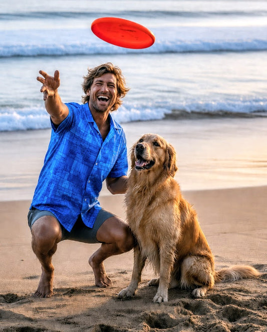 BENDY STRAW BLUES • Swim-To-Sup • Quick Dry • Button-Up