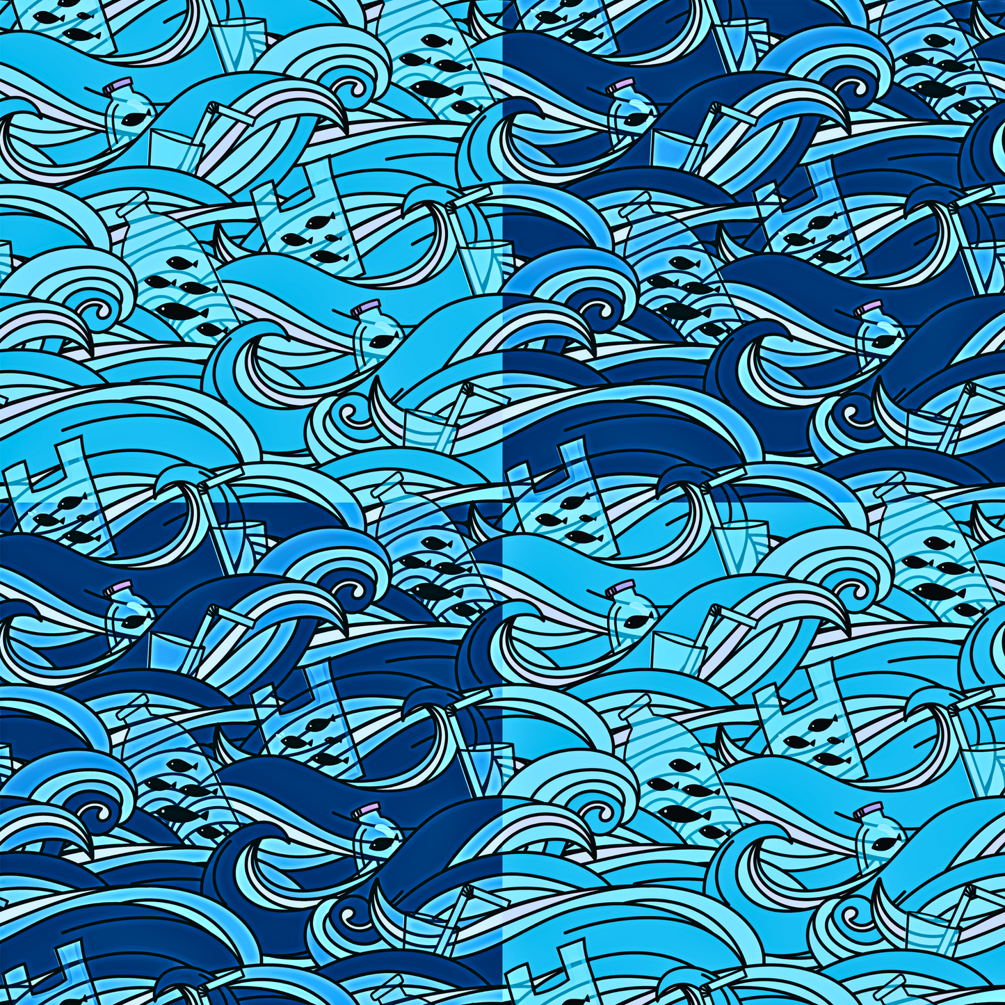 KILLER WAVES - SUPcycled UPF 50+ crop