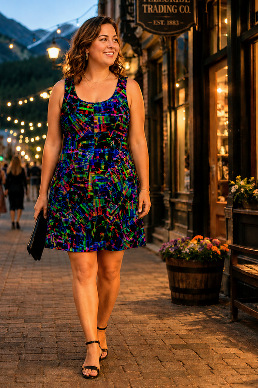 PARTY CUPS • Sleeveless Swing Dress
