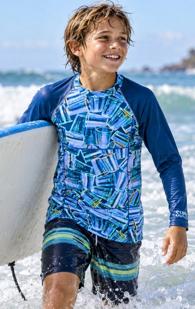 PLASTIC PICNIC BLUES • Rashguard/Base Layer • Youth