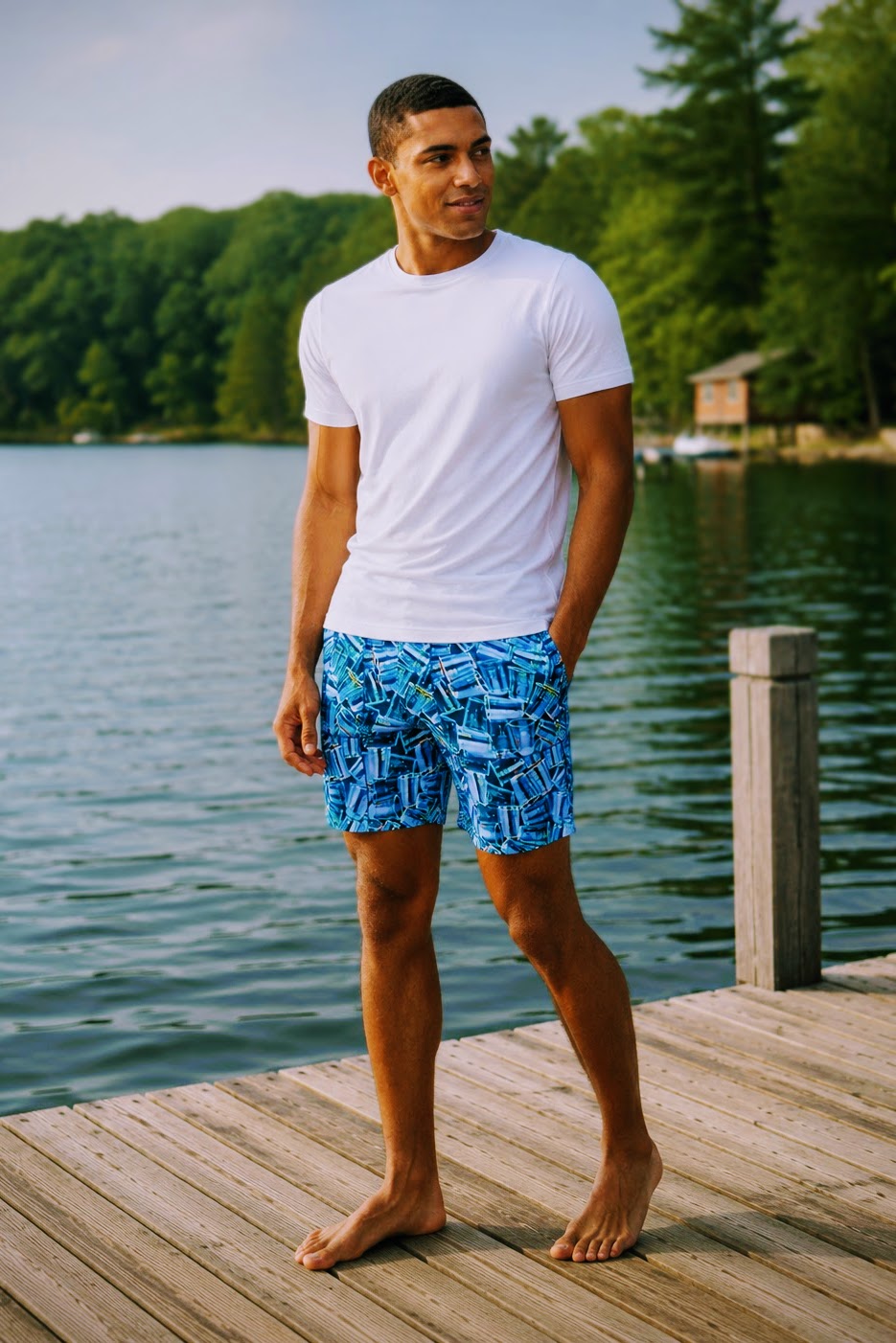 PLASTIC PICNIC BLUES • Swim Trunks