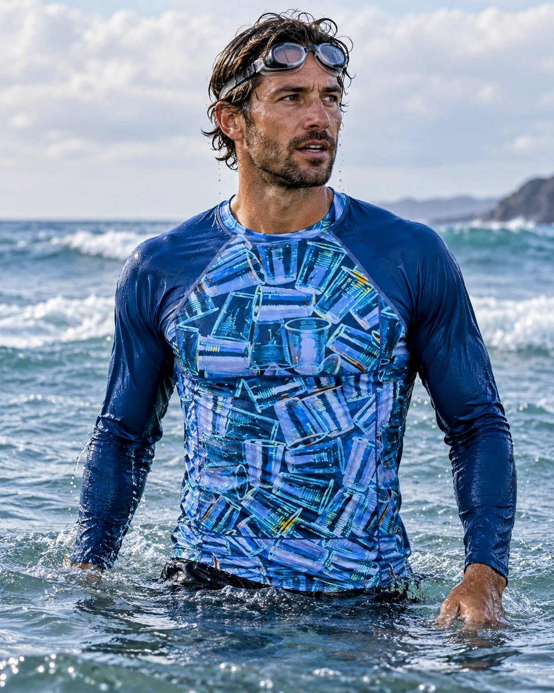PLASTIC PICNIC BLUES • Rashguard/Base layer • Men