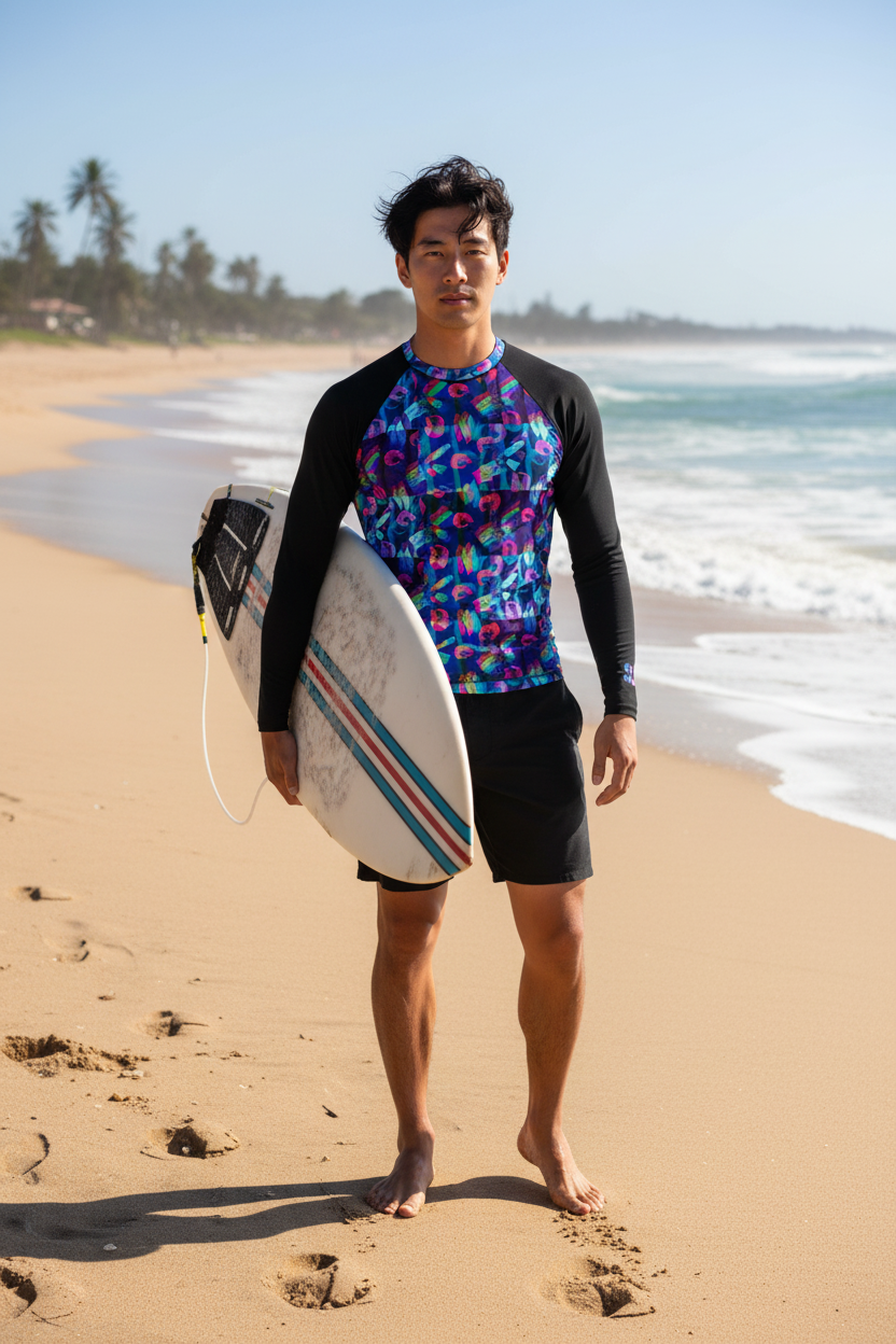 LATE NIGHT TAKE OUT • Rashguard • Men • Black Sleeves
