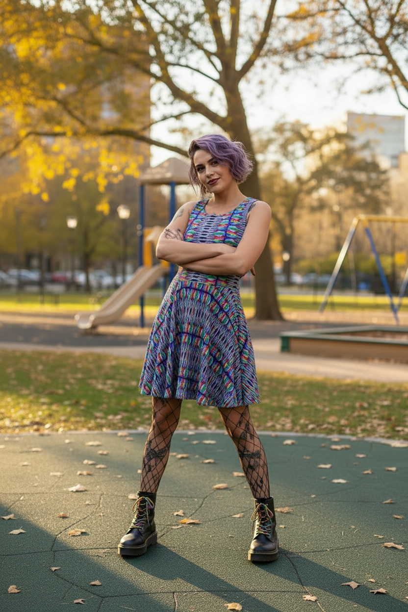 FOR HERE OR TO GO? • Sleeveless Swing Dress