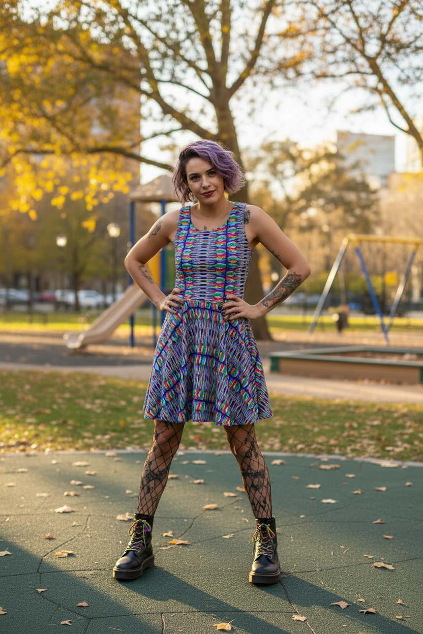 FOR HERE OR TO GO? • Sleeveless Swing Dress