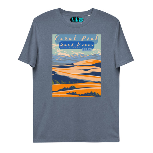 Organic Cotton UTAH Classic Tee: Coral Pink Sand Dunes