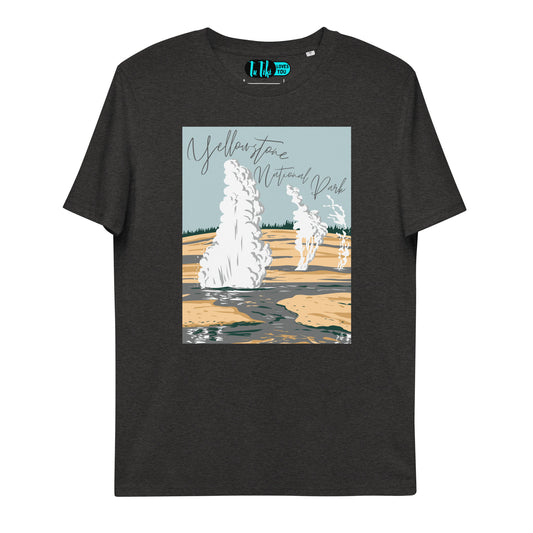 Organic Cotton YELLOWSTONE National Park Classic Tee: Norris Geyser Basin