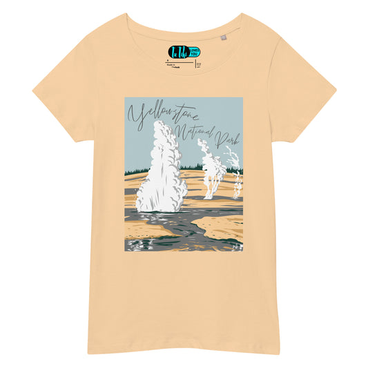 Organic Cotton YELLOWSTONE National Park Tee: Norris Geyser Basin